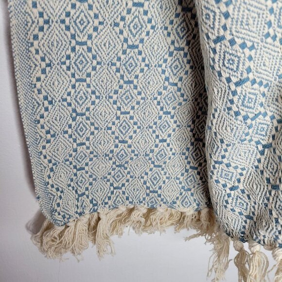 Cotton Blend Boho Aztec Print Throw O/S - Picture 4 of 13